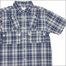 Whiz CHECK 半袖シャツ GRAY画像