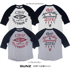 GUNZ CHIEF 七分袖Tシャツ 441G155画像