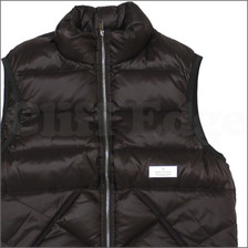 UNDERCOVER ナイロン ダウンベスト BROWN画像