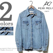 REMI RELIEF 花スタッズ デニムウェスタンシャツ RN1516-9116/RN1415-3140画像