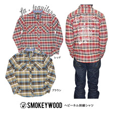 SMOKEYWOOD 刺繍 ヘビーフランネルシャツ SW012542画像