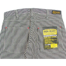 IRON HEART 802 HEAVY HICKORY DOUBLE KNEE LOGGER JEANS IH-802画像