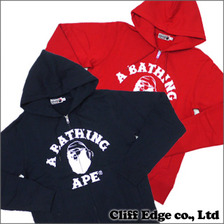 A BATHING APE PIRATE COLLEGE LOGO ZIPパーカー画像