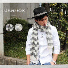 AS SUPER SONIC ボーダーストール(2カラー) KST-6042画像