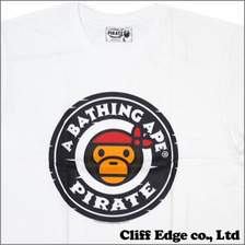 A BATHING APE MILOサークルロゴ Tシャツ WHITE画像