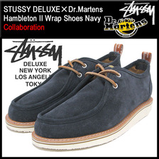 STUSSY × Dr.Martens Hambleton II Wrap Shoes Navy 4038038画像