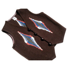 Ortega's REGULAR FRONT WOVEN VEST dark brown size 36画像