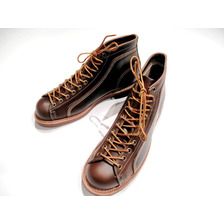 Thorogood by WEINBRENNER ROOFER BOOTS w HORSEHIDE OVERLAY LEATHER ROUND EYELET brown made in U.S.A.画像