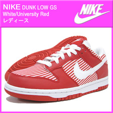 NIKE DUNK LOW GS White/University Red 309601-123画像