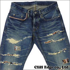 HYSTERIC GLAMOUR SCR加工 ストレートデニム INDIGO画像