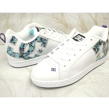DC SHOES WOMEN'S COURT GRAFFIK SE WHITE/OCEAN/M SILVER (HOS) 301043 HOS画像