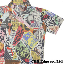 HYSTERIC GLAMOUR TALKING HYS 総柄 半袖ポロシャツ MULTI画像