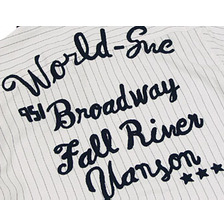 VANSON チェーン刺繍 ストライプ ベースボールシャツ NVSS-206画像