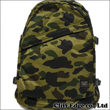 A BATHING APE x PORTER PRINT 1ST CAMO デイパック GREEN CAMO画像