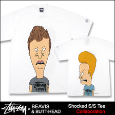 STUSSY &times; BEAVIS & BUTT-HEAD Shocked S/S Tee 3902246画像