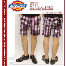 Dickies チェック ワーク ショートパンツ 123M40WD03/123M40WD04画像