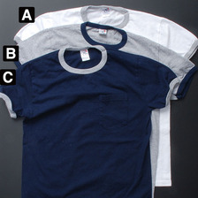 CALCRU 半袖 リンガーポケットTシャツ画像