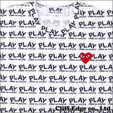 PLAY COMME des GARCONS PLAYロゴ 総柄 Tシャツ WHITE画像