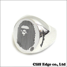 A BATHING APE FACE SILVER RING SILVER画像