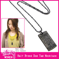 STUSSY WOMEN Half Breed Dog Tag Necklace 0380189画像