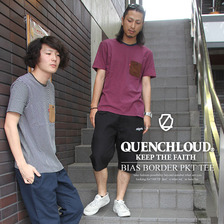 QUENCHLOUD バイアス ボーダー ポケット Tee (2カラー) QL-02383画像