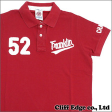 FRANKLIN&MARSHALL ワッペン付き 半袖ポロシャツ RED画像