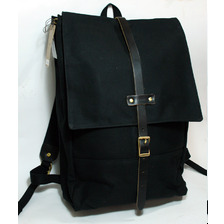 Archival Clothing Rucksack ブラック ワックスコットン画像