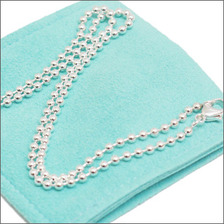 TIFFANY&CO. スターリングシルバー ビーズチェーン 大 46cm SILVER画像