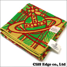 VivienneWestwood ハンドドローイングタータン ガーゼハンカチ YELLOW画像