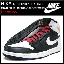 NIKE AIR JORDAN 1 RETRO HIGH RTTG Black/Gold/Red/White LAS VEGAS 539542-035画像