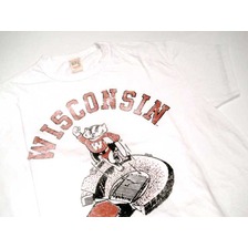 TAILGATE VINTAGE S/S WISCONSIN TEE/white画像
