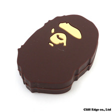 A BATHING APE APE HEAD ケーブルホルダー BROWN画像