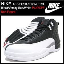 NIKE AIR JORDAN 12 RETRO Black/Varsity Red/White PLAYOFF 130690-001画像