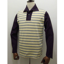 Dry Bones ボーダー イタリアンカラーシャツ DC-576画像