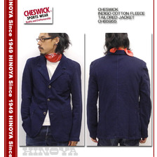 CHESWICK INDIGO COTTON FLEECE TAILORED JACKET CH65955画像