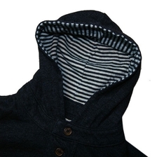 ETERNAL 53756 インディゴ天竺フードプルオーバー画像