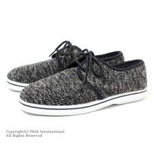 KOYUK BOTIN 3OJETES ヘリンボーンチャッカデッキシューズ ブラック 51-5611画像