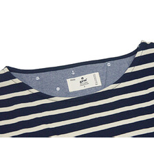 grn マリンボーダー ボートネック 七分袖Tシャツ GRN112006Y画像