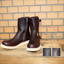 SLOWWEARLION OB-8595 オイルドレザーエンジニアブーツ画像
