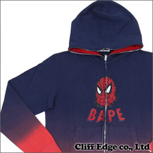 A BATHING APE &times; MARVEL COMICS BAPE SPIDERMAN FULL ZIP パーカー BLUE画像