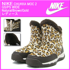 NIKE CHUKKA MOC 2 GS/PS WIDE Natural/Brown/Gold 536460-112画像