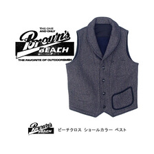 Brown's BEACH JACKET ーチクロス ショールカラー ベスト 1002画像