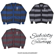 Subciety BORDER CARDIGUN-MUSIC DESTROY- SBF1142画像