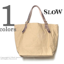 SLOW フランス軍テントクロストートバッグ ベージュ 456S11407画像
