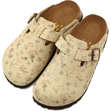 BIRKENSTOCK BOSTON CLOG VL Flower Pattern Brown 226763画像