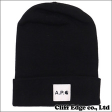 A.P.C. x Carhartt BONNET ニットキャップ BLACK画像