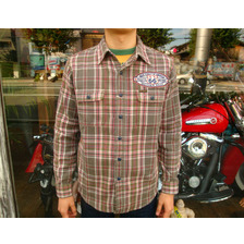 TOYS McCOY ROUTE66 CHECKED WORK SHIRT GREAT AMARICAN HIGHWAY TMS1217画像