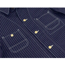 IRON HEART 12oz WABASH-STRIPE ENGINEER COVERALL IH-531画像