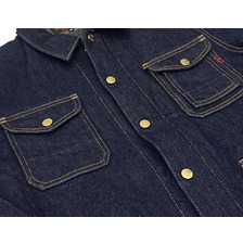 IRON HEART BLANKET LINING 21oz SELVEDGE DENIM HUNTING COVERALL IH-534画像