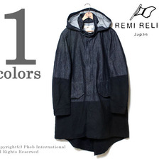 REMI RELIEF ウール切替デニムモッズコート RN12113099画像